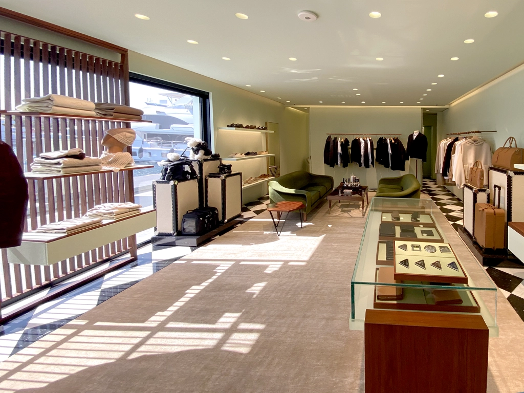 Resultado interior Boutique Pop Up de lujo Louis Vuitton en la Copa América 2024 proyecto ESSA PUNT