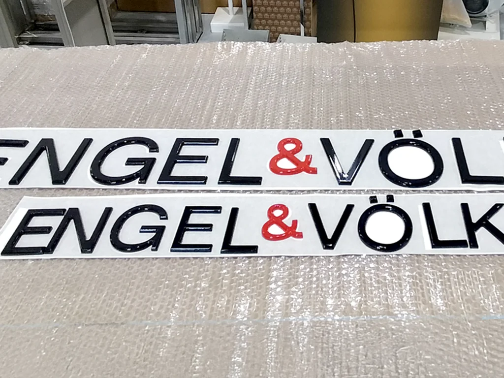 Embalaje letras rotulación Engel&Völkers proyecto ESSA PUNT