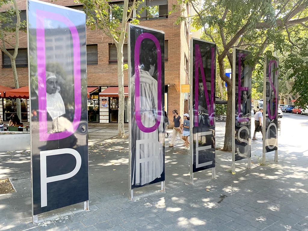 Plafones de acero restaurados del monumento de la Cárcel de Mujeres de Les Corts