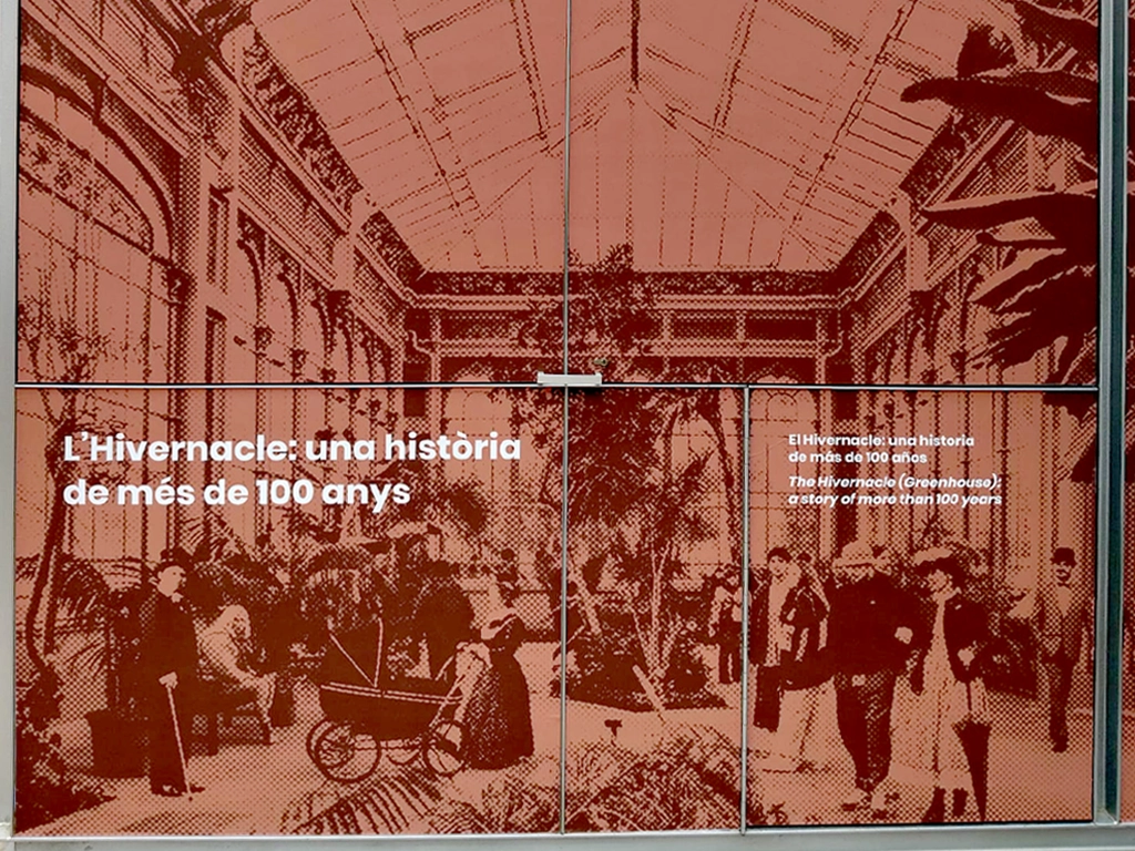 Quiosco Hivernacle Parc de la Ciutadella estilo Halftone histórico