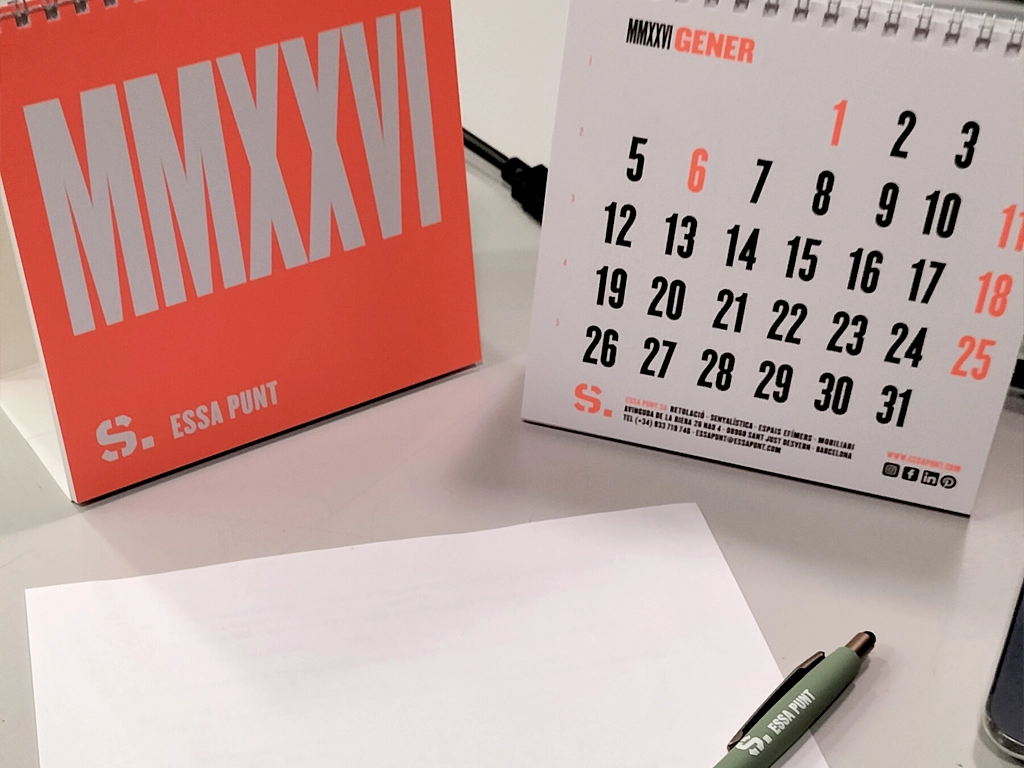Calendario ESSA PUNT 2026, detalle de Año Nuevo para clientes